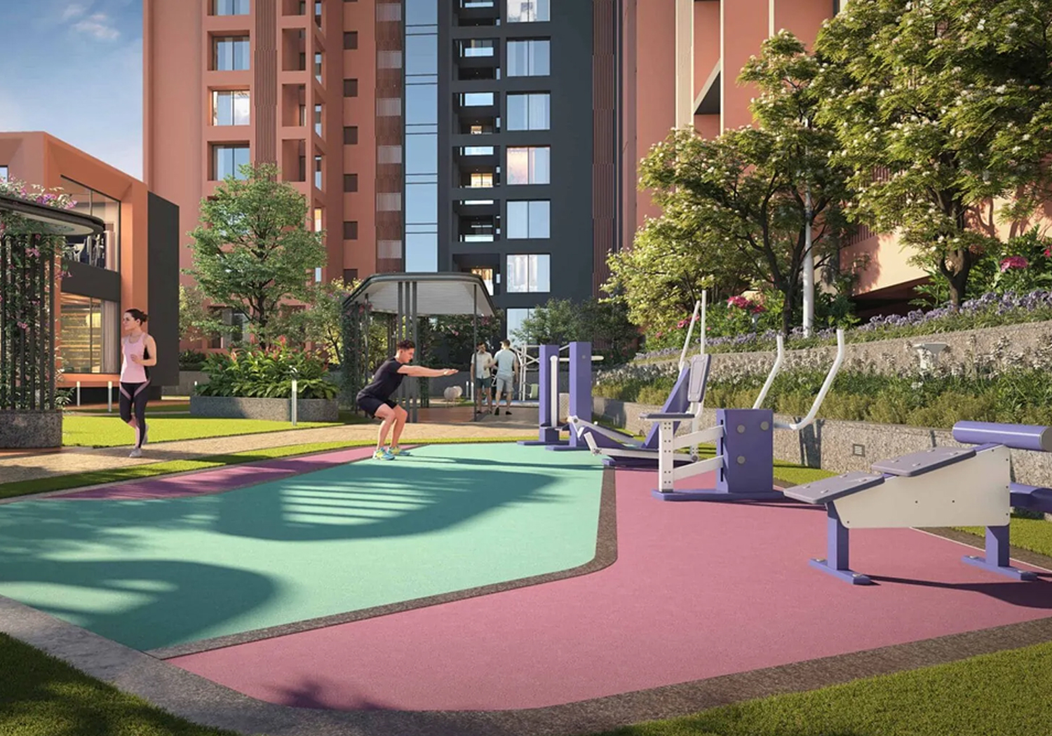 Exterior view of Kumar Parth Towers &mdash; photo gallery, images, brochure, amenities, cost sheet, price breakup, availability details, RERA number, RERA certificate, possession date, layout plan, logo, floor plan, master plan, and location map showcasing project highlights and features.