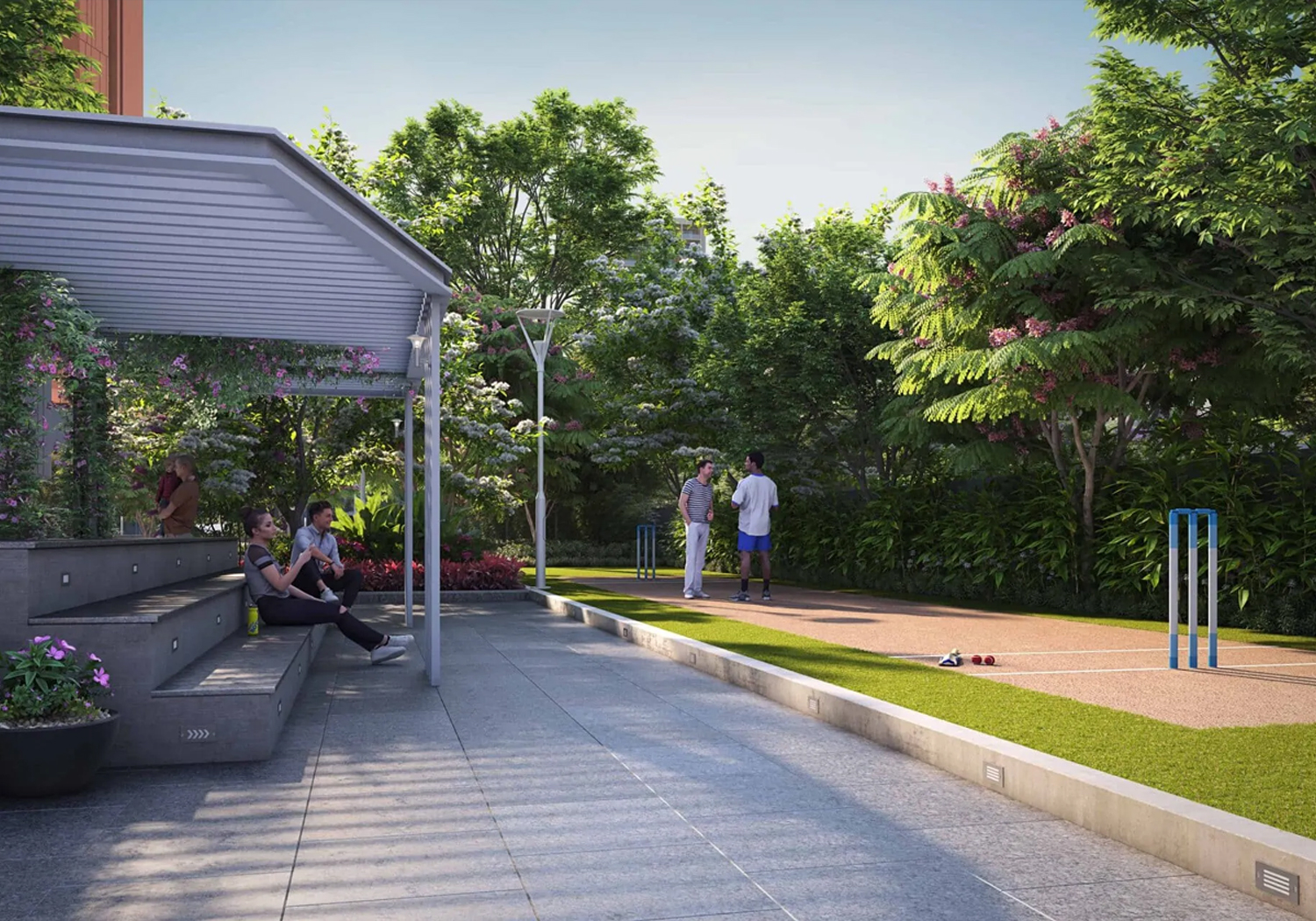 Exterior view of Kumar Parth Towers &mdash; photo gallery, images, brochure, amenities, cost sheet, price breakup, availability details, RERA number, RERA certificate, possession date, layout plan, logo, floor plan, master plan, and location map showcasing project highlights and features.