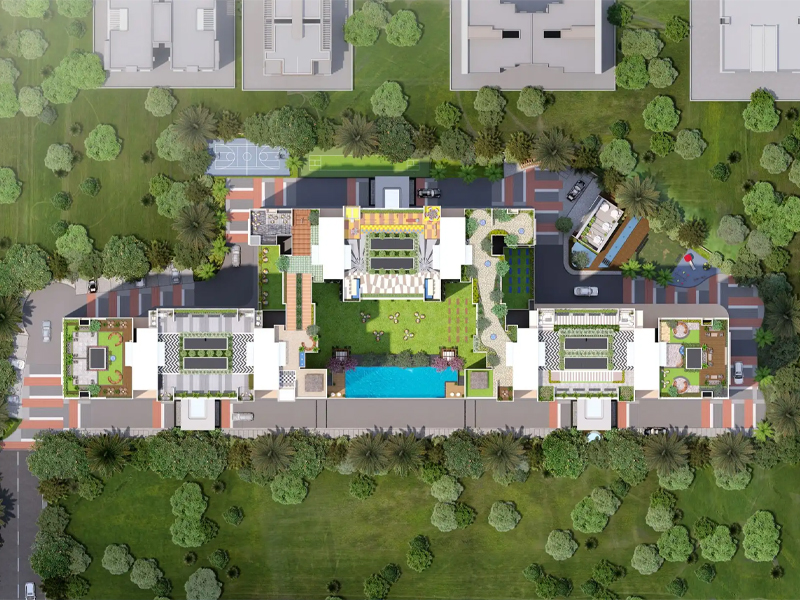 Floor plan of Kumar Parth Towers &mdash; photo gallery, images, brochure, amenities, cost sheet, price breakup, availability details, RERA number, RERA certificate, possession date, layout plan, logo, floor plan, master plan, and location map showcasing project highlights and features.